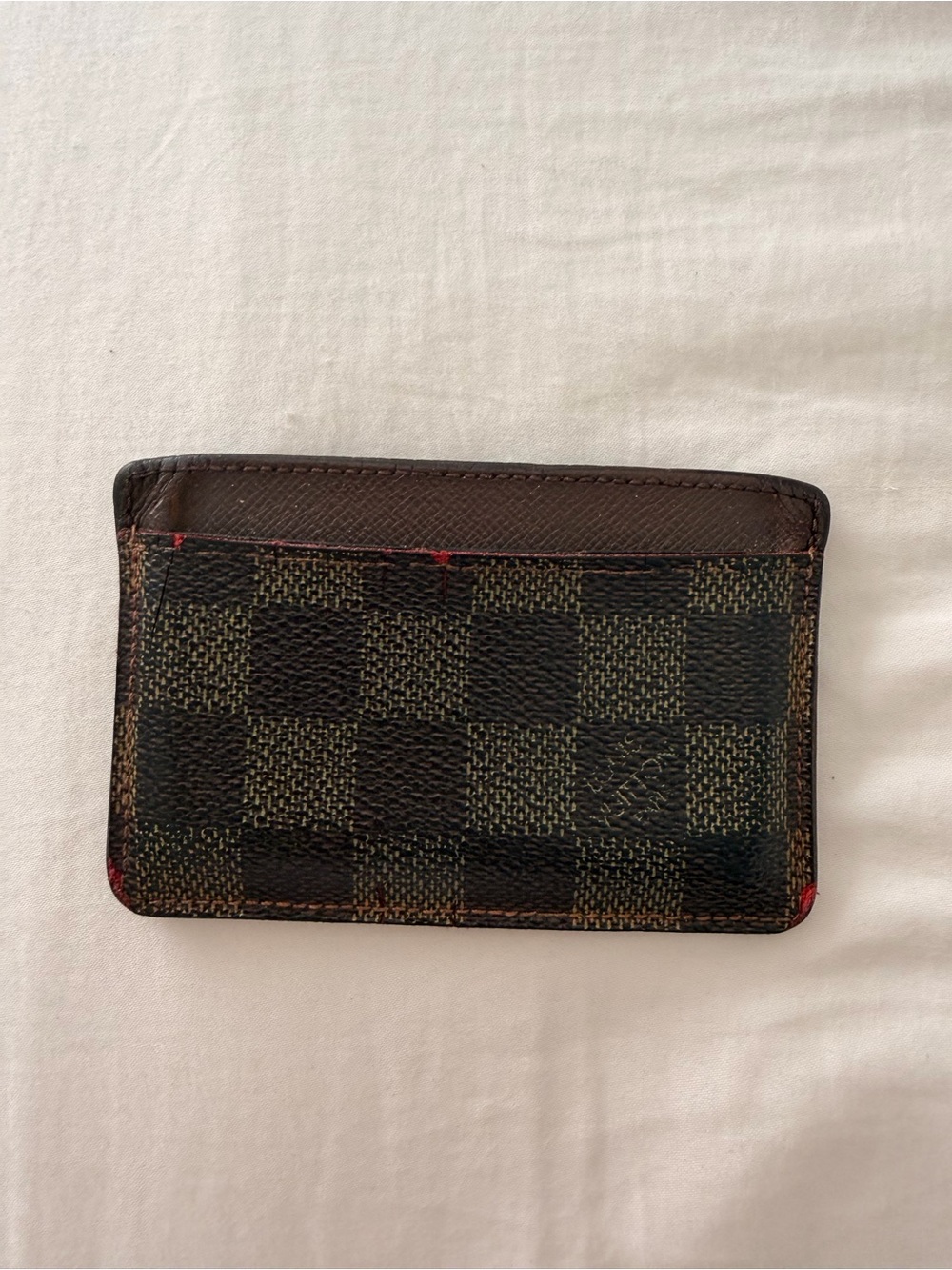 Louis Vuitton Damier Ebene Brown and Dark Brown Card Holder